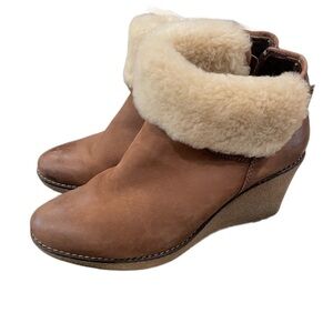 Andre Assous Wedge Shearling Booties